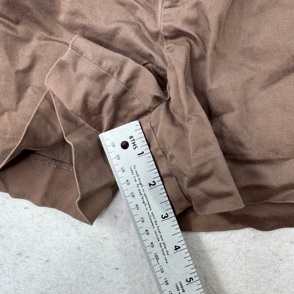 Banana Republic Martin Fit Shorts Women 4 Brown Cotton Chino Preppy Y2K Mallcore